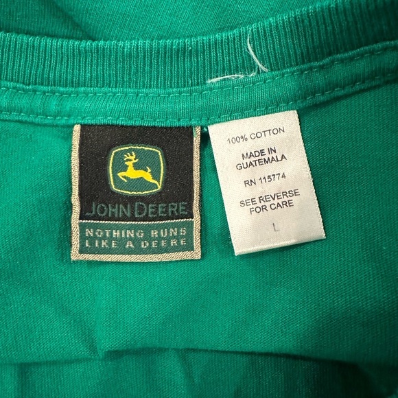 🎄John Deere VTG Green Shirt L Long Sleeve  100% Cotton - Picture 5 of 6